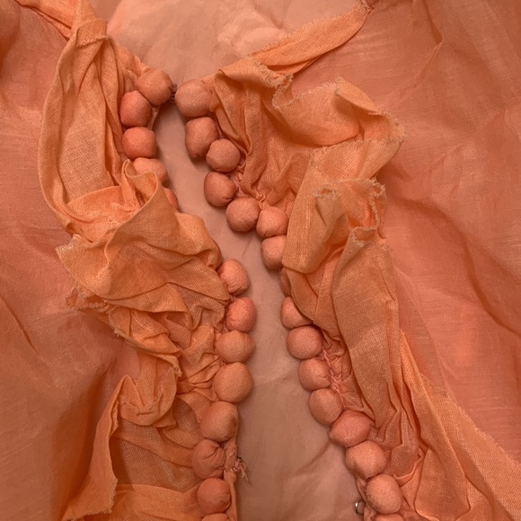 MALENE BIRGIR Size 2 cotton orange light dress in excellent condition - Picture 4 of 6